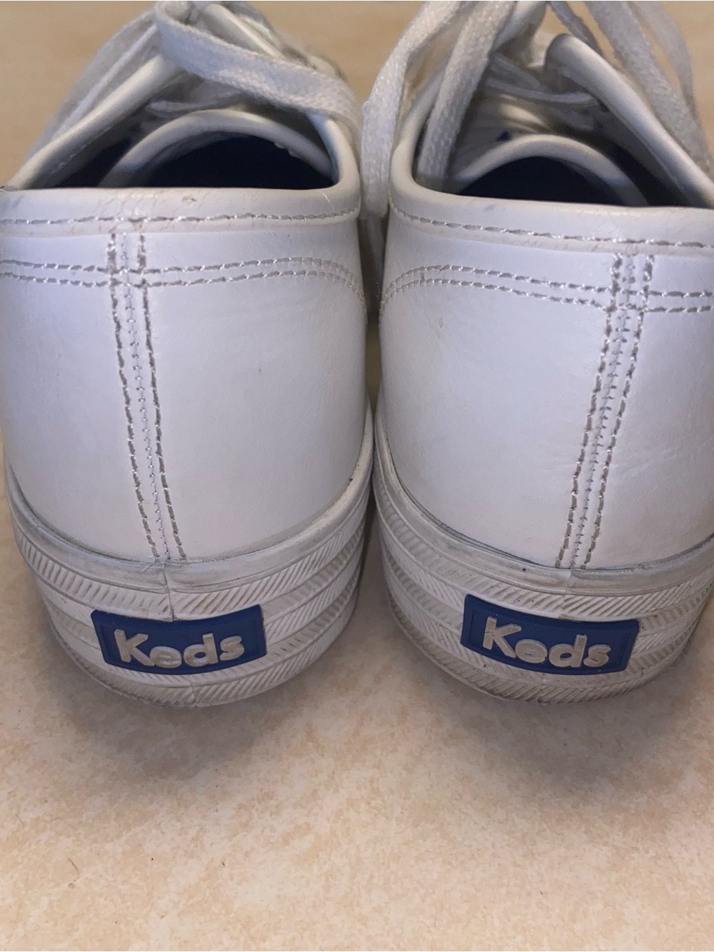 Keds Sneakers Womens Size 7 Triple Up Leather White Athletic Platform Shoes - Picture 4 of 11